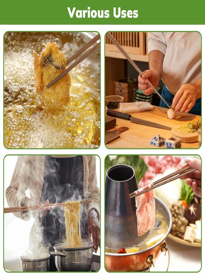 LorisArm Cooking Chopsticks Extra Long 16.5", Wooden Kitchen Chopstick Reusable for Noodles Frying Hotpot (16.5) - Image 5
